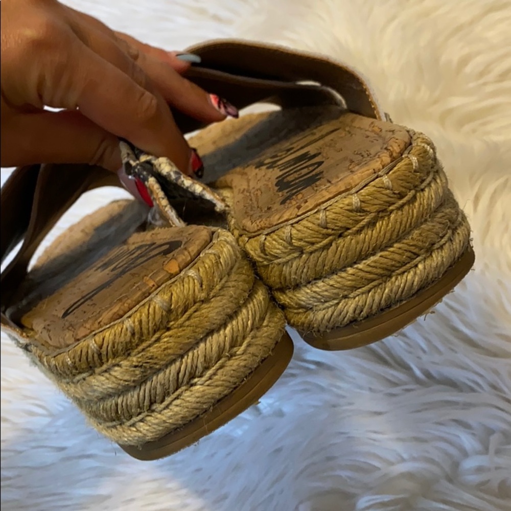 Sam Edelman snake print espadrille sandals - Picture 5 of 7